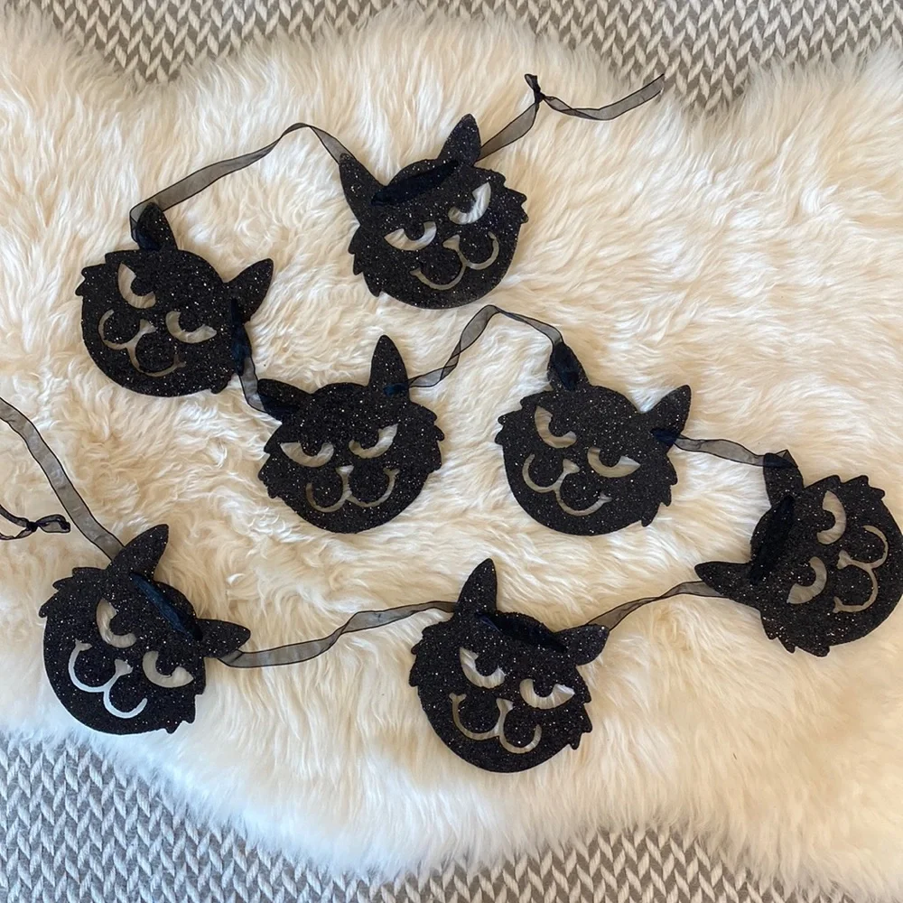 Glitter Cat Garland